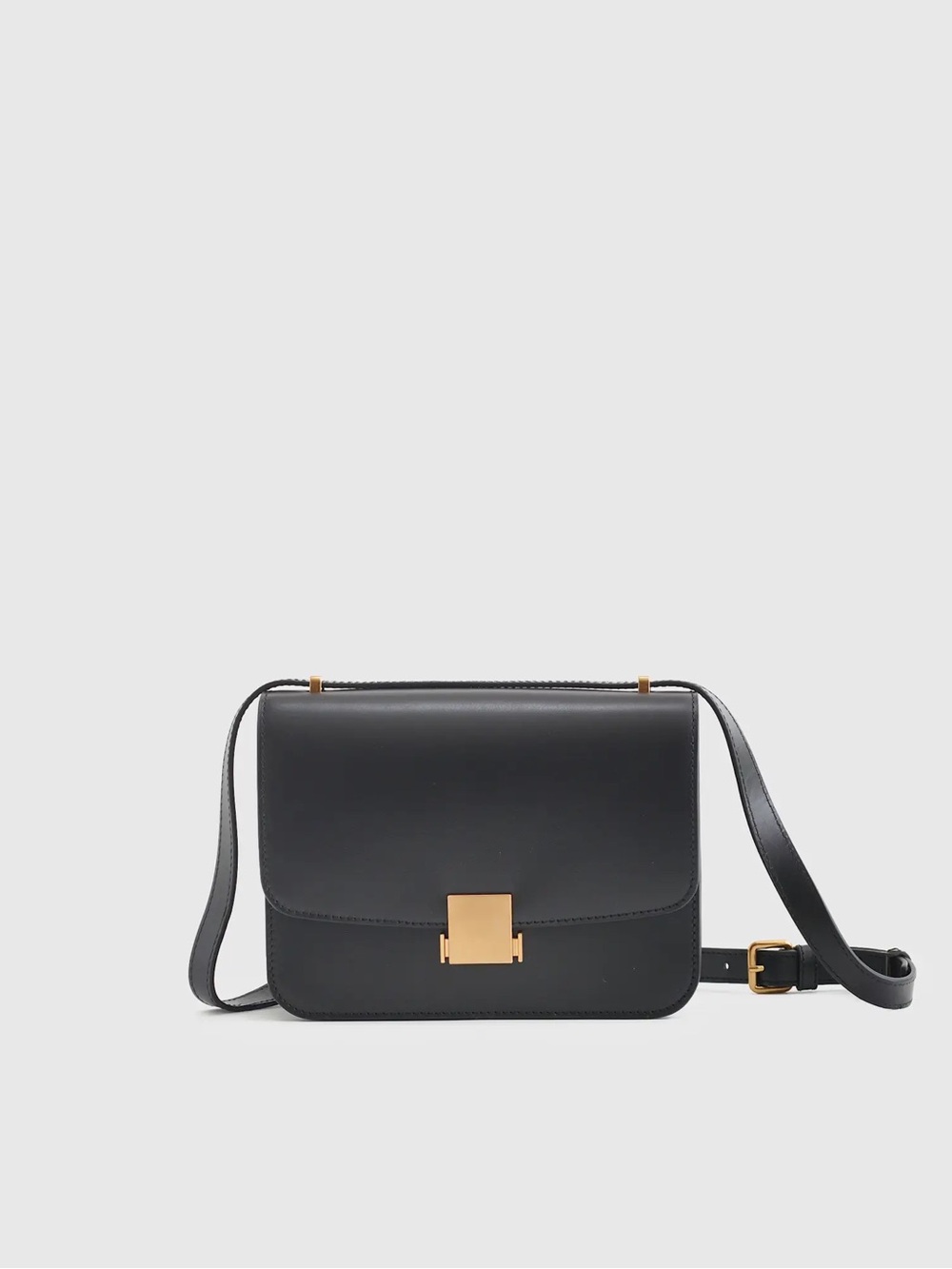 Quince Italian Leather Box Shoulder Bag